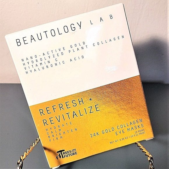 Beautology Lab Refresh + Revitalize 24K Gold Collagen Eye Masks 12 Pair - Picture 1 of 2